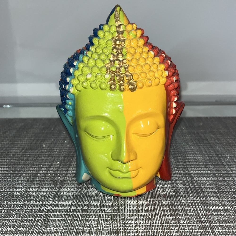 Colorful Buddha head - Picture 2 of 3